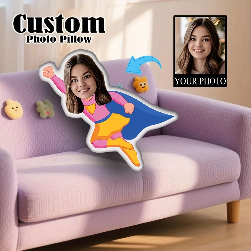 Customized Plush Pillow - Personalized Photo Customization, Zipper Sealing, Perfect Home Sofa Decoration, Preferred Family Gift