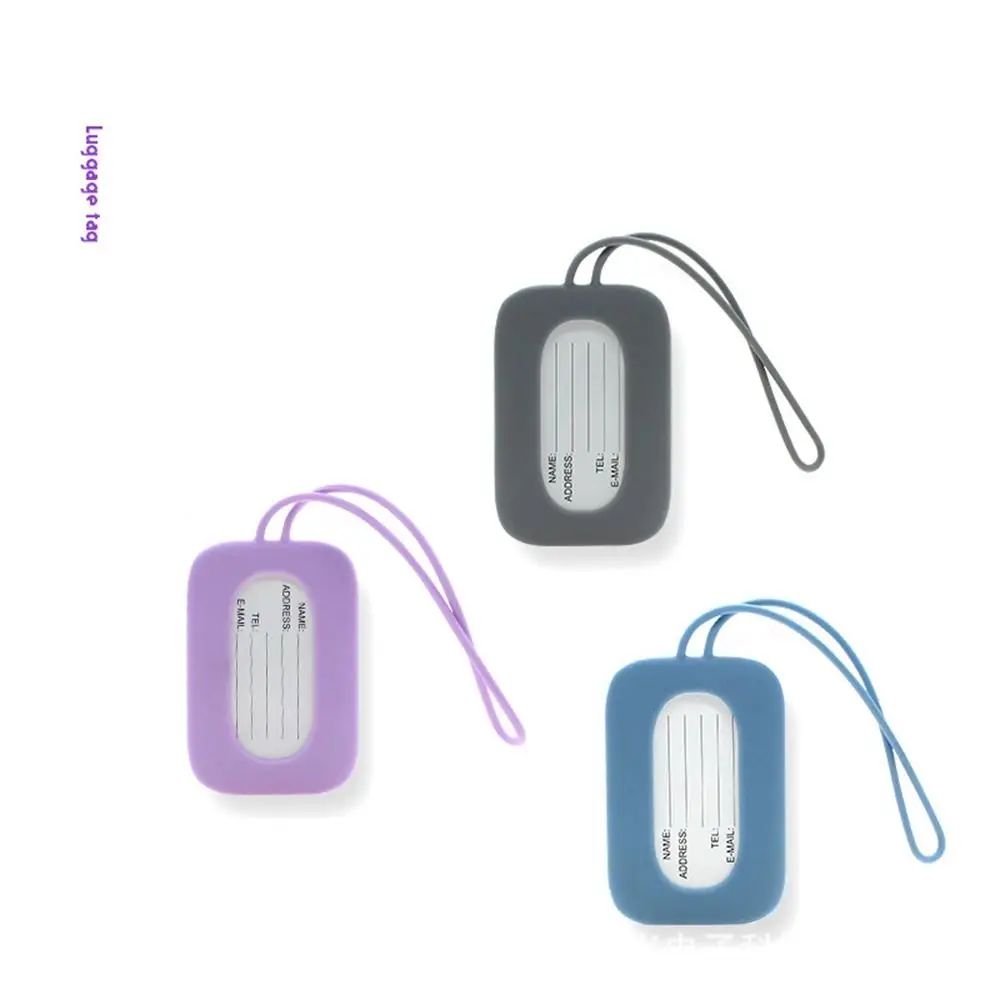 Name Luggage Tag Silicone Luggage Tag Boarding Pass Baggage Name Tags Airplane Suitcase Tag Aircraft Consignment Card Tag