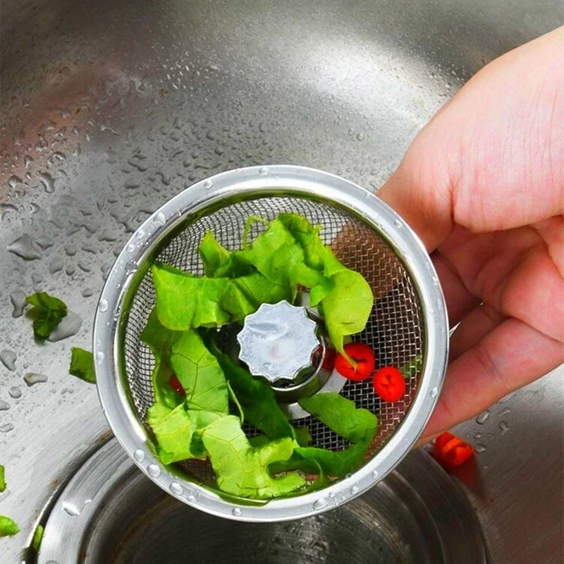 Kitchen Water Sink Filter Sink Mesh Strainer Kitchen Stainless Steel Sink Strainer Bathroom Floor Drain Cover Cleaning Tools