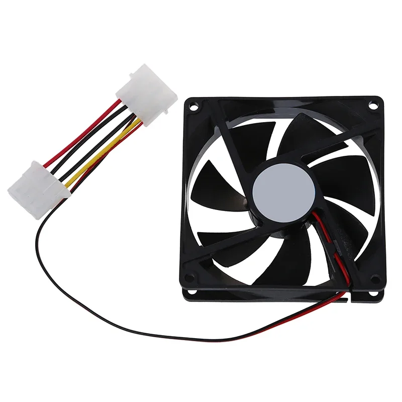 DC 12V 4 Pin PC Cooling Fan 90x90x25mm - Black Plastic