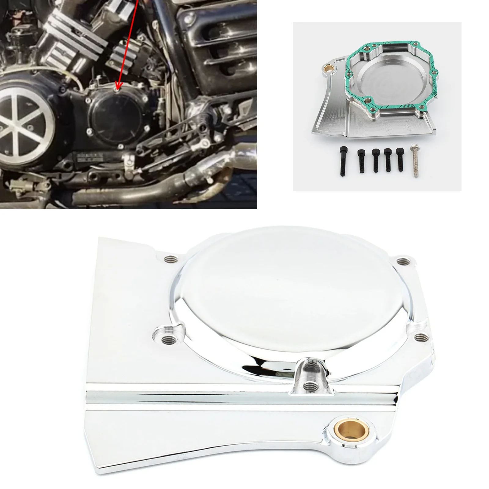 For YAMAHA Vmax 1200 1985-2007 Motorcycle Side Decorative Cover Gearbox Transmission Gear Box Case