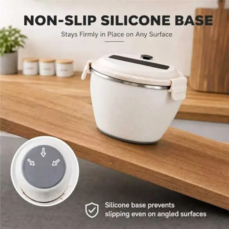 ABGH-Salad Container For Lunch, Salad Bowl Kit Removable Divided Tray, 2 Dressing Cups Leak-Proof Airtight, Dishwasher Safe