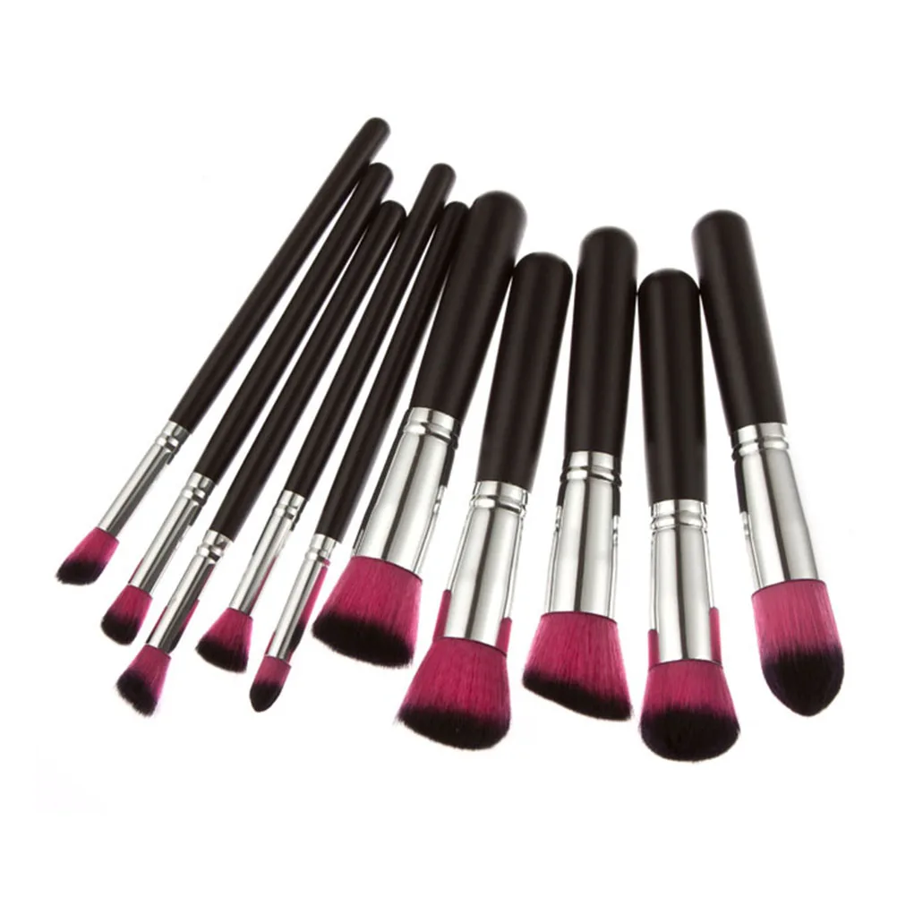 

10pcs Makeup Brush Set Premium Synthetic Fibers High-Density Bristles Soft Professional Tools For Foundation Blush Eyeliner Face