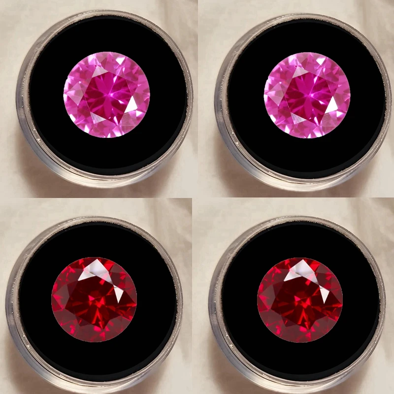 فضفاض الوردي الأحمر روبي 15.0 مللي متر 14.0ct قطع مستديرة اختبار موس صلابة الأحجار الكريمة لصنع المجوهرات/جهرة جمع لتقوم بها بنفسك الحجر