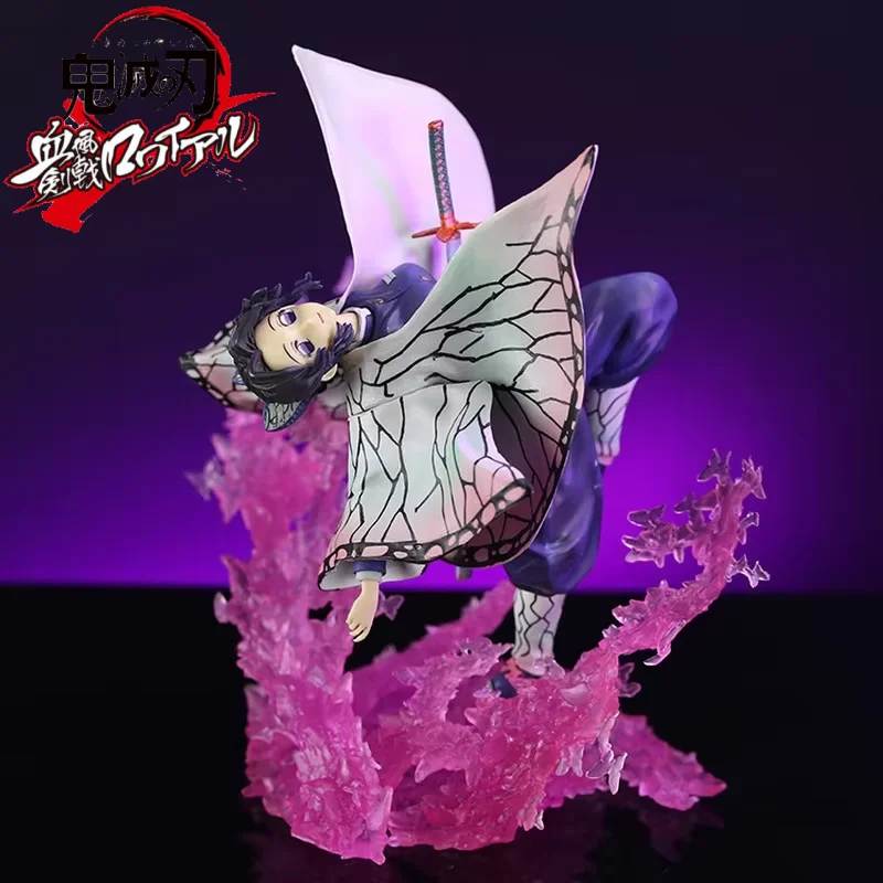 Figurka Demon Slayer Kochou Shinobu 20cm - Model Anime, Statuetka - Taniec Motyla, Dekoracja na Biurko, Kolekcjonerski Ornament dla Chłopców