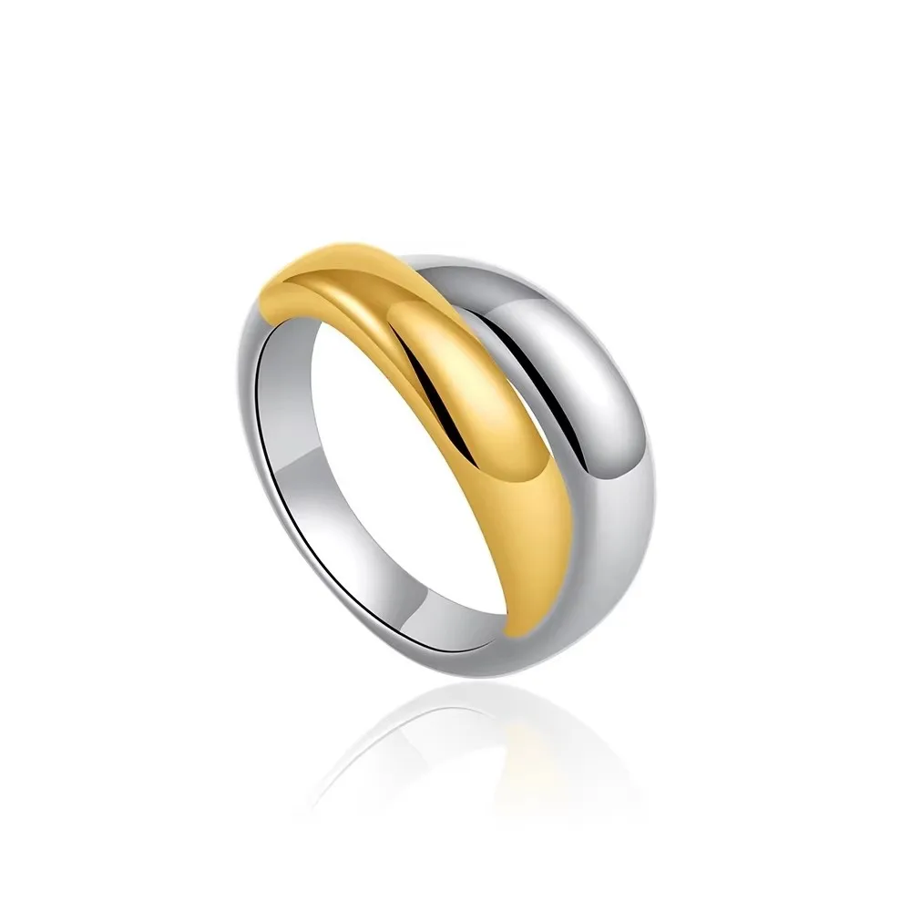Women's Waterproof Zircon Wedding Ring, 18K Gold Plated