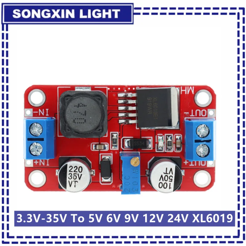 1~20PCS XL6019 5A Boost Converter Module Adjustable For DC For DC Step Up Voltage 3 3V 35V to 5V 6V 9V 12V 24V Power Regulator