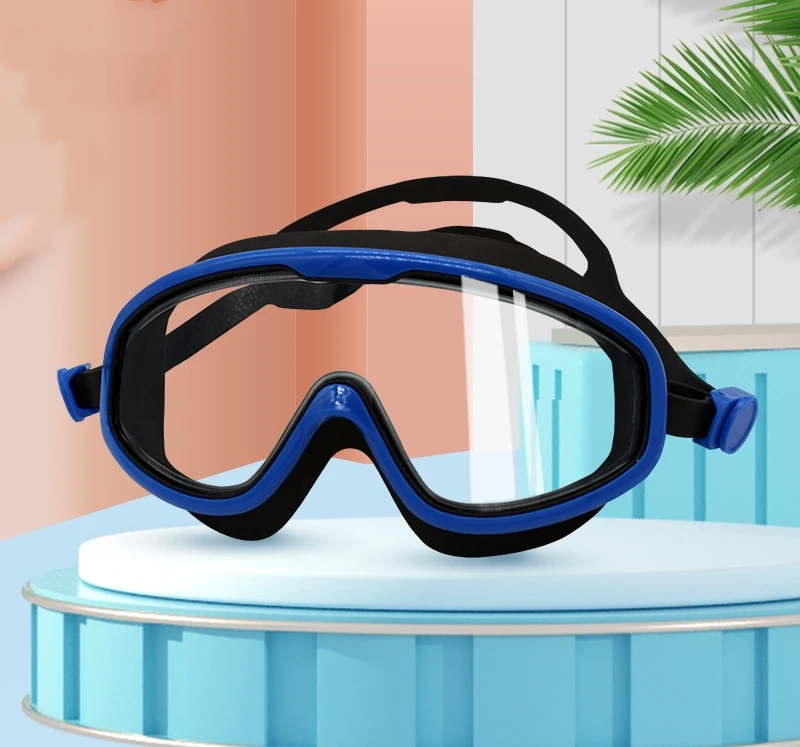 Lunettes de natation anti-buée pour adultes, lunettes de natation de plage en silicone réglables, lunettes de natation professionnelles, protection anti-UV, grande vue, eau