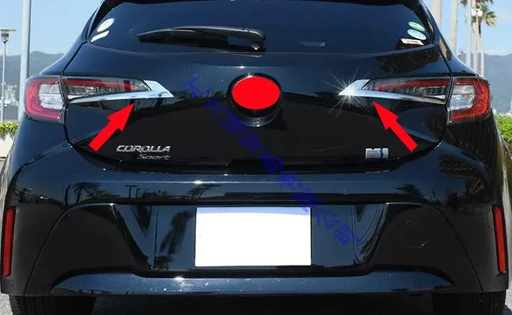 For 2019-2021 Toyota Corolla E210 Sport Hatch Hatchback Auris ABS Chrome Trim Tail Light Rear Back Frame Lamp Cover molding view 2