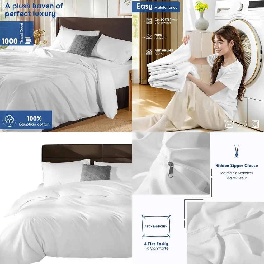 

Пододеяльник из 100% египетского хлопка, королевский размер, пододеяльник из сатина 1000 нитей, мягкий, дышащий хлопковый пододеяльник с H