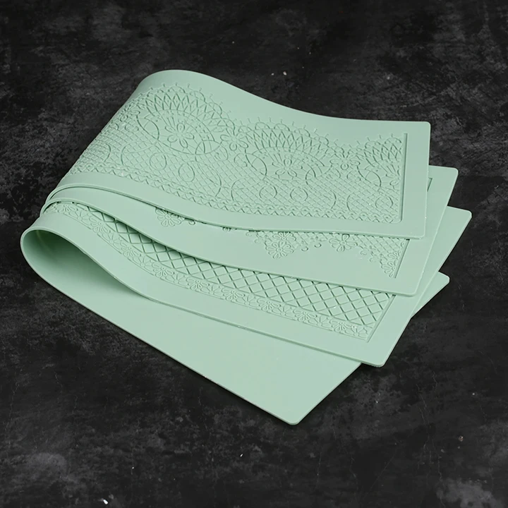 Retro European Style Silicone Lace Mat 3 Pattern Cake Border Decoration Mold Silicone Texture Impression Mat