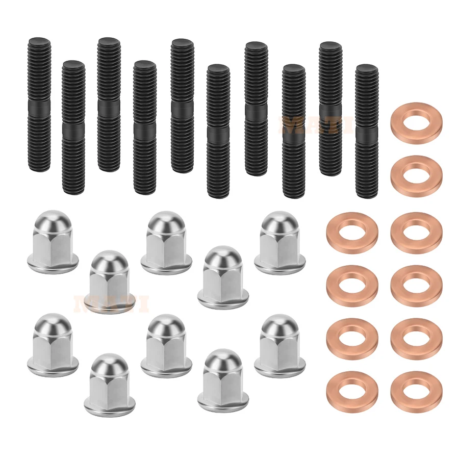 

90116-08394-00 Шпильки головки блока цилиндров с гайками, комплект шайб для Yamaha Banshee 350 YFZ350 1987-2006 гг.