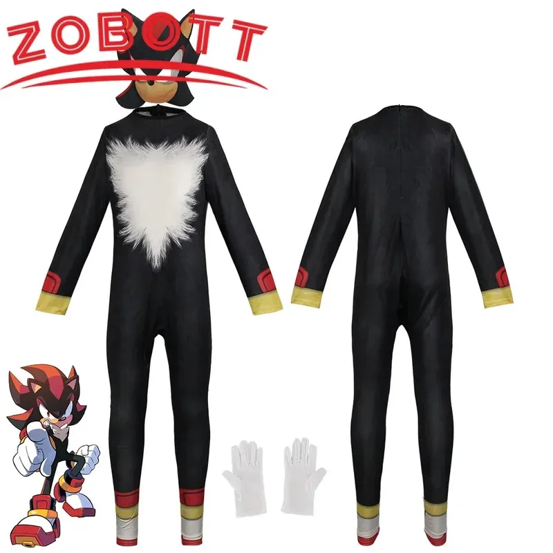 Cartoon Boy Sonic Series Cosplay Characters Girl Cartoon Cute Jumpsuits Mask Suit for Boy Halloween Stage Perform Costume