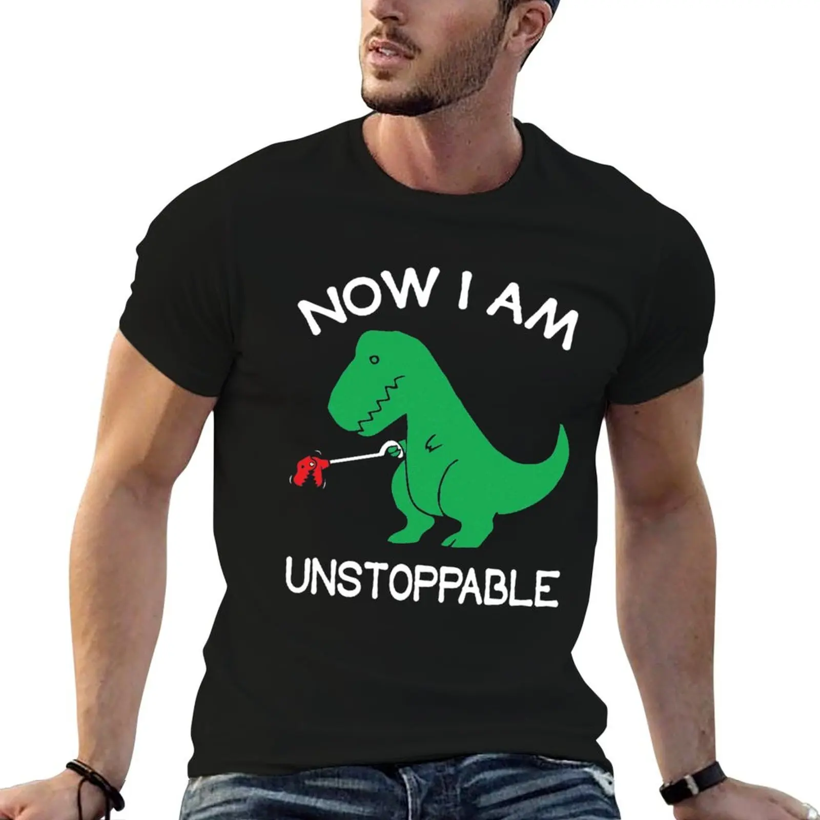 الآن أنا لا يمكن إيقافها - مضحك تي ريكس ديناصور بون - أنا لا يمكن إيقافها تي شيرت ريكس تي شيرت للرجل جرافيك تي شيرتات عجيبة