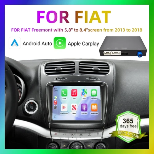 Imagen 1 del producto Kit de actualización automática Android CarPlay inalámbrico, caja decodificadora para Fiat Freemont 2013 2014 2015 2016 2017 2018