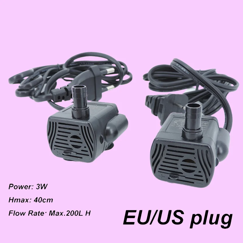 

Ультра-тихий водяной насос переменного тока, 220 В, 110 В, водонепроницаемый бесщеточный насос, мини-фильтр для воды, насос для фонтана для аквариума