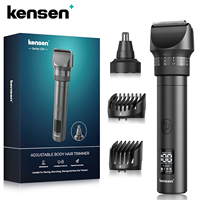 Kensen S29 Hair Tirmmer for Men 2 in 1 Adjustable Hair Clipper Kit Electric Razor Dry/Wet Hair Cutting Machine Nose Hair Trimmer