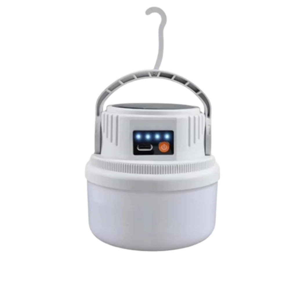 LED Light LED Solar Camping Light Waterproof USB Rechargeable Solar Camping Lights with Hook Handheld Design Rechargeable Light