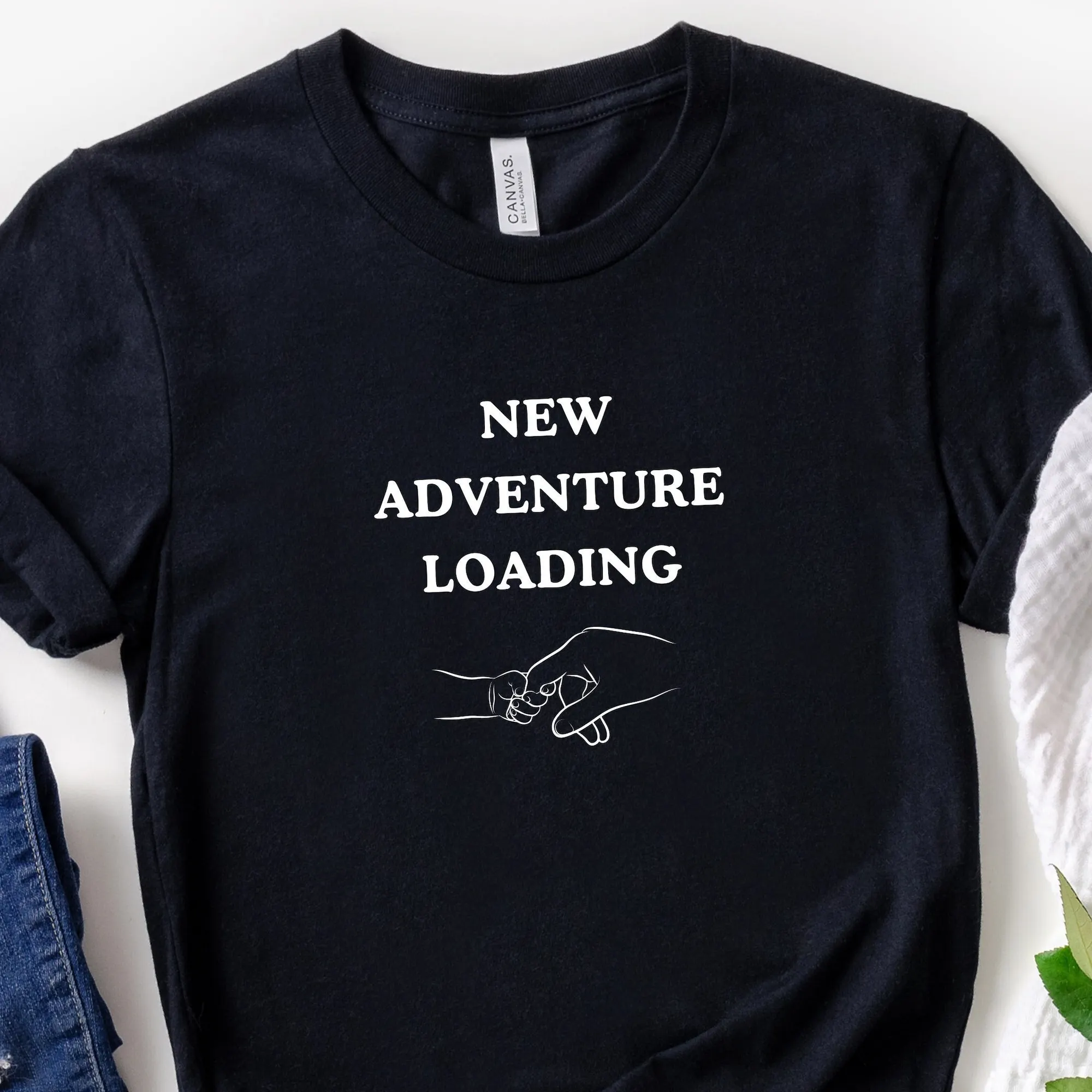 New Adventure Loading Pregnancy Announcement T Shirt Expecting Mom Baby To Be Cute Pregnant