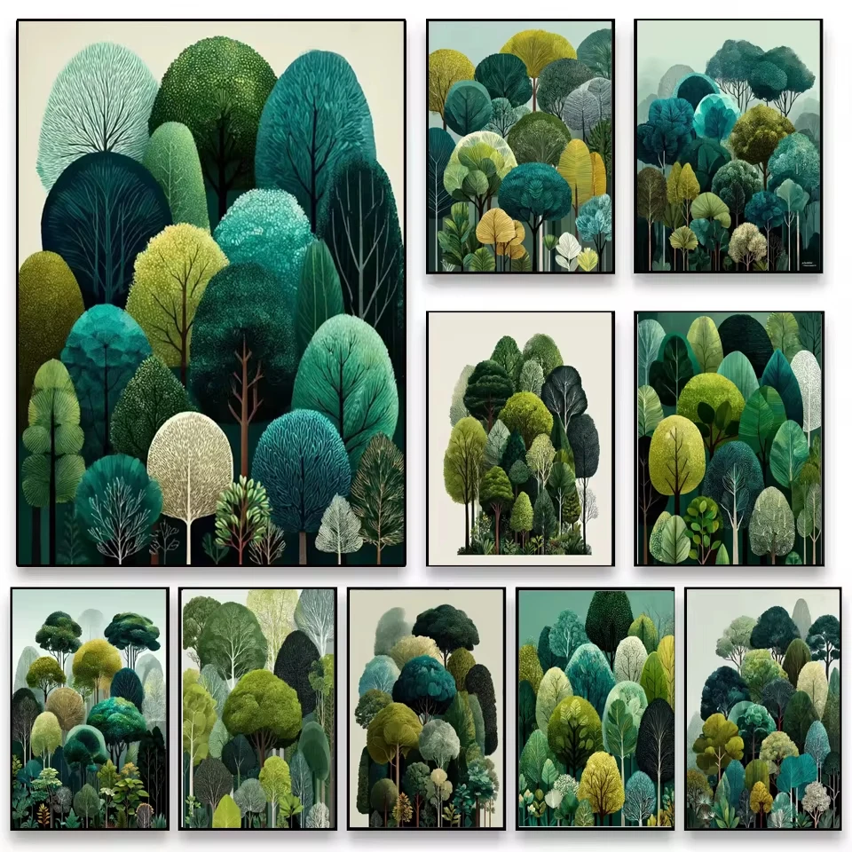 5D DIY Diamantmalerei Landschaftskunst Diamant-Mosaik Kreuzstich-Set Baum-Landschaft Strass-Stickerei Heimdekoration
