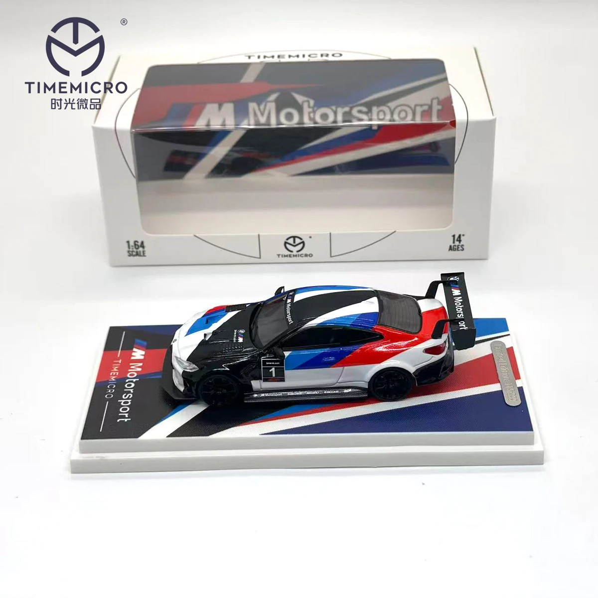 In Stock TimeMicro Model 1:64 Item TM646802 M4 GT3 Motorsport Livery Diecast Race Car Display Model Ready To Ship
