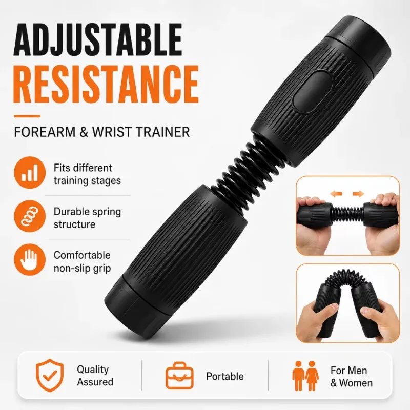 New Hand Gripper Strengths Torsion Bar Arm Wrist Exerciser Adjustable Resistance TPE Multi Angle Forearm Trainer Home Fitness