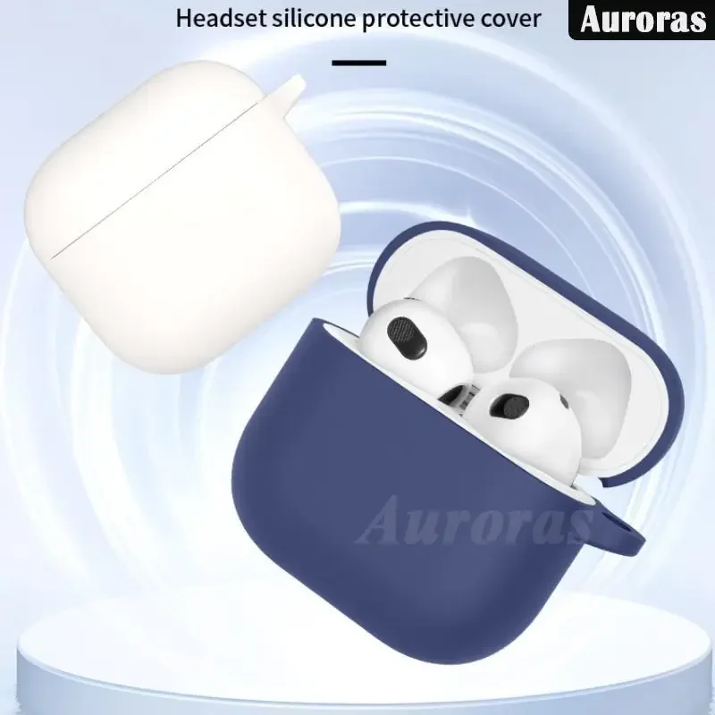 Etui Auroras do AirPods 4, silikonowe, jednokolorowe, odporne na wstrząsy akcesoria do słuchawek, ochraniacze do AirPods 4 ANC anc4, osłona AirPods