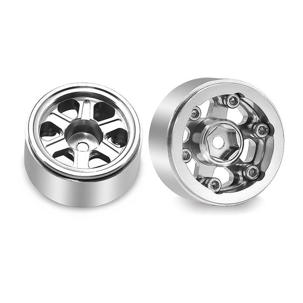 0.7‑Inch Negative Offset Beadlock Wheel Hub Aluminum Alloy Rims for 1/30 SCX30 for Ford Bronco K10 Ascent‑32 D412 RC Crawler Car