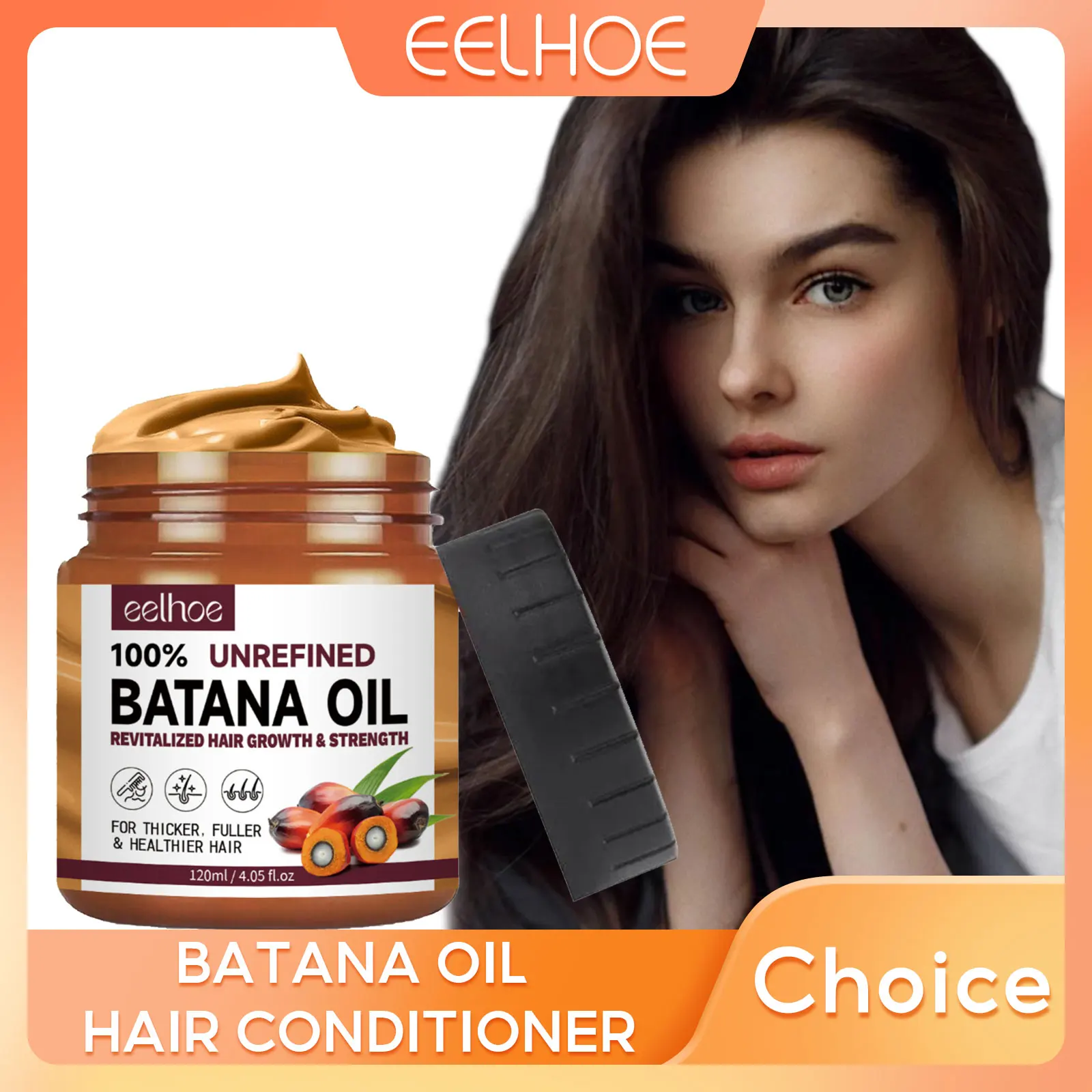 

EELHOE Batana Oil Маска для роста волос Кондиционер для лечения выпадения волос Ремонтник поврежденных волос Мягкая гладкая увлажняющая маска для волос