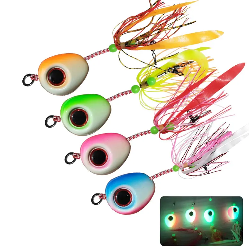 

1pc 150g 200g 250g 3D Eyes Lead Jig Head Boat Fishing Baits Luminous Metal Jigs Lure Inchiku Jigging Lures