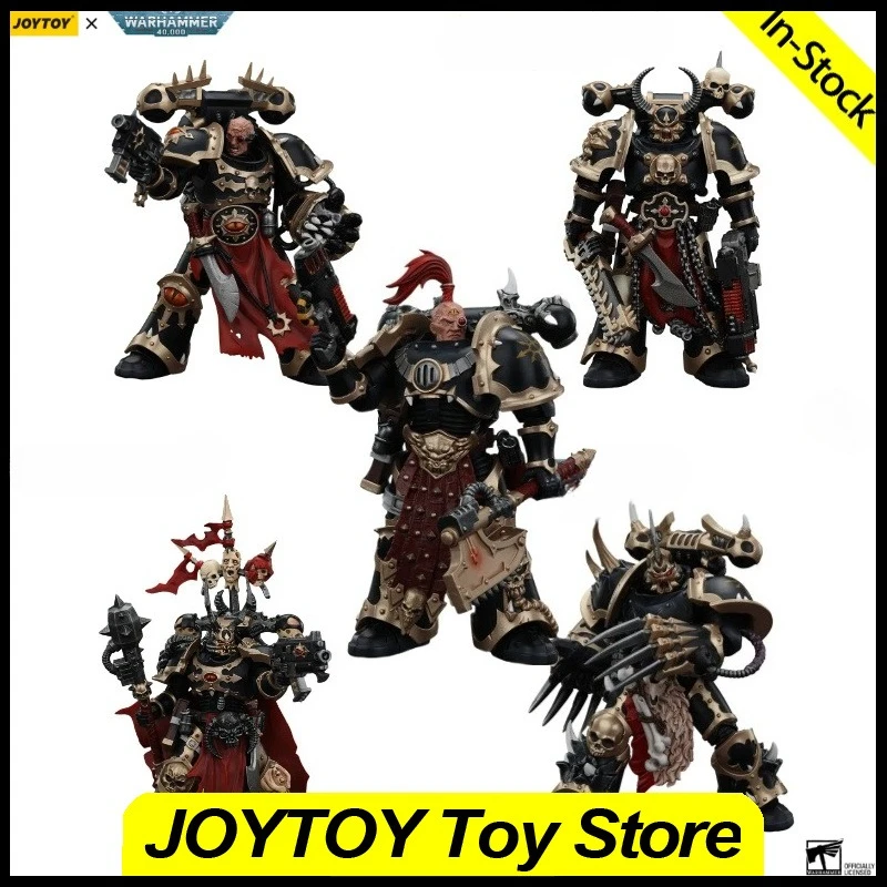 

In Stock JOYTOY Action Figures 1/18 Warhammer 40K Chaos Space Marines Black Legion Chosen Champion Figures Model Toys Gifts