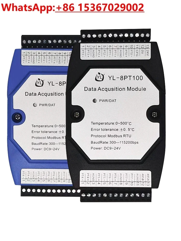 PT100 K type temperature acquisition conversion RS485 network port temperature measurement MODBUS RTU module, temperature