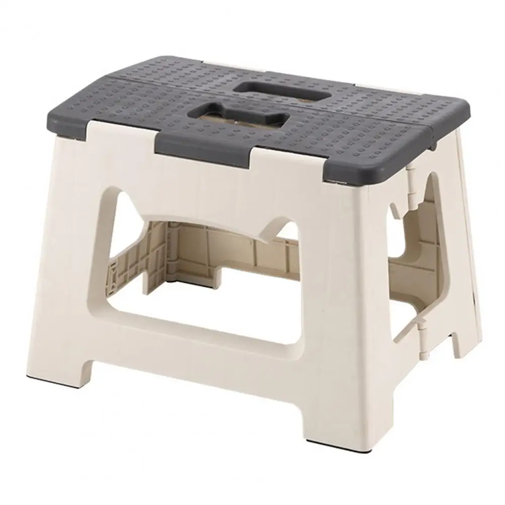 

Folding Step Stool with Portable Handle Collapsible Kids Kitchen Bathroom Camping Stall Owner Rest Stool Fishing Stool