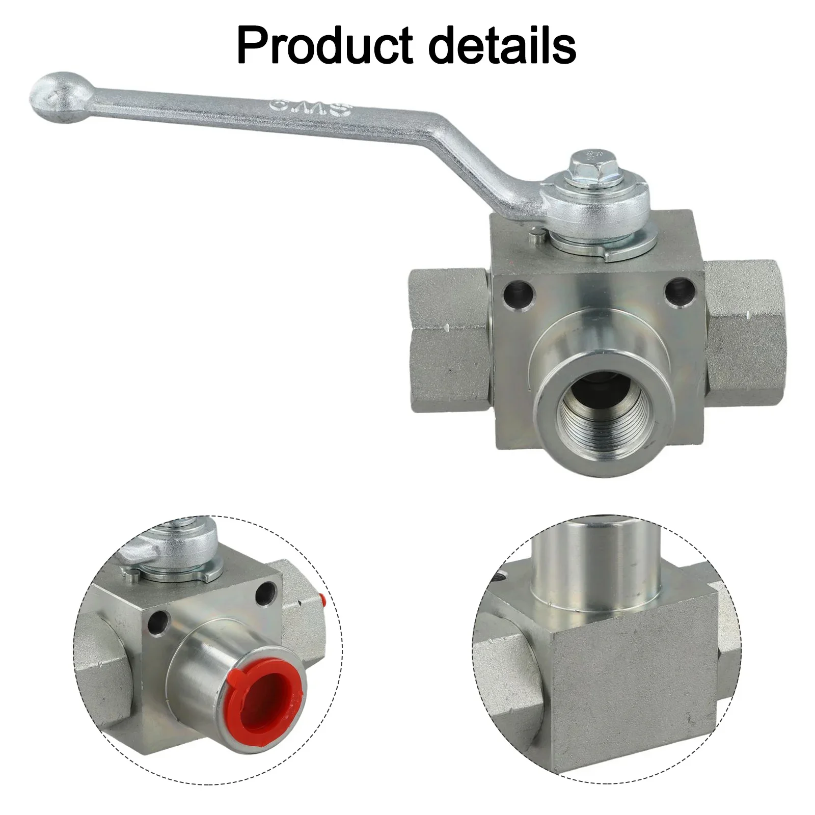 3-Way Hydraulic Ball Valve 5800-7250 PSI High Pressure Hydraulic Shut Off Valve NPT3/4 NPT1/2 NPT3/8 NPT1/4 Ball Valve Adapter
