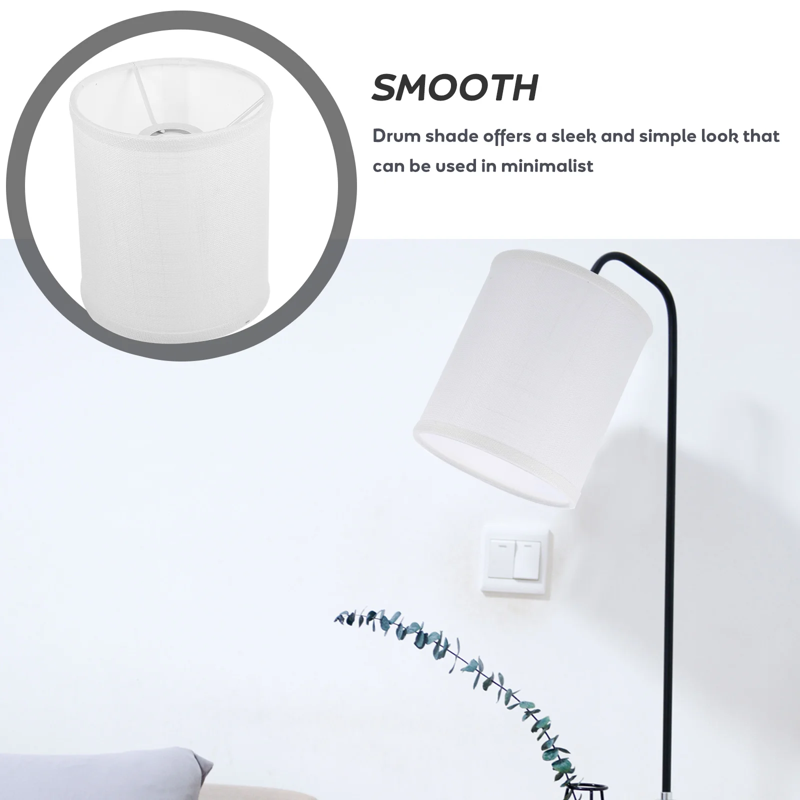 Desk Lamp Cover Indoor Lamp Shade Table Lampshade E27/E14 Fabric Drum Lampshade for Floor Light