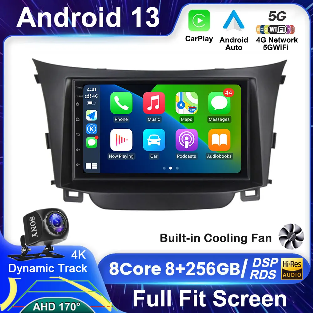 

Android 13 For Hyundai I30 Elantra GT 2011 2012 2013 2014 2015 2016 2017 Car Radio Multimedia Player RDS DSP IPS GPS DVD 2Din BT