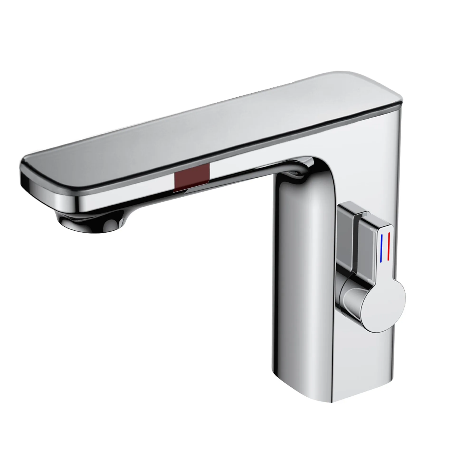 White Smart Sensor Basin Faucet Screen Digital Display Hot Cold Water Mixer Tap Touchless Vanity Sink Faucet For Bathroom