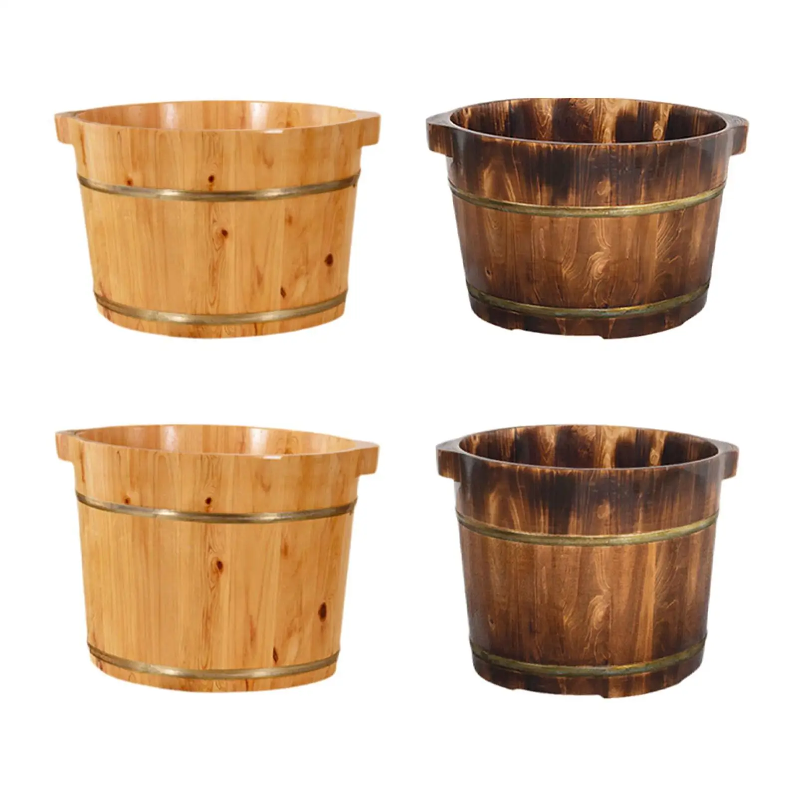 

Wood Foot Bath Tub Gifts Portable Deep Foot Washing Bucket Footbath Basin Feet Soak Bucket for Bathroom Home Foot SPA Adults