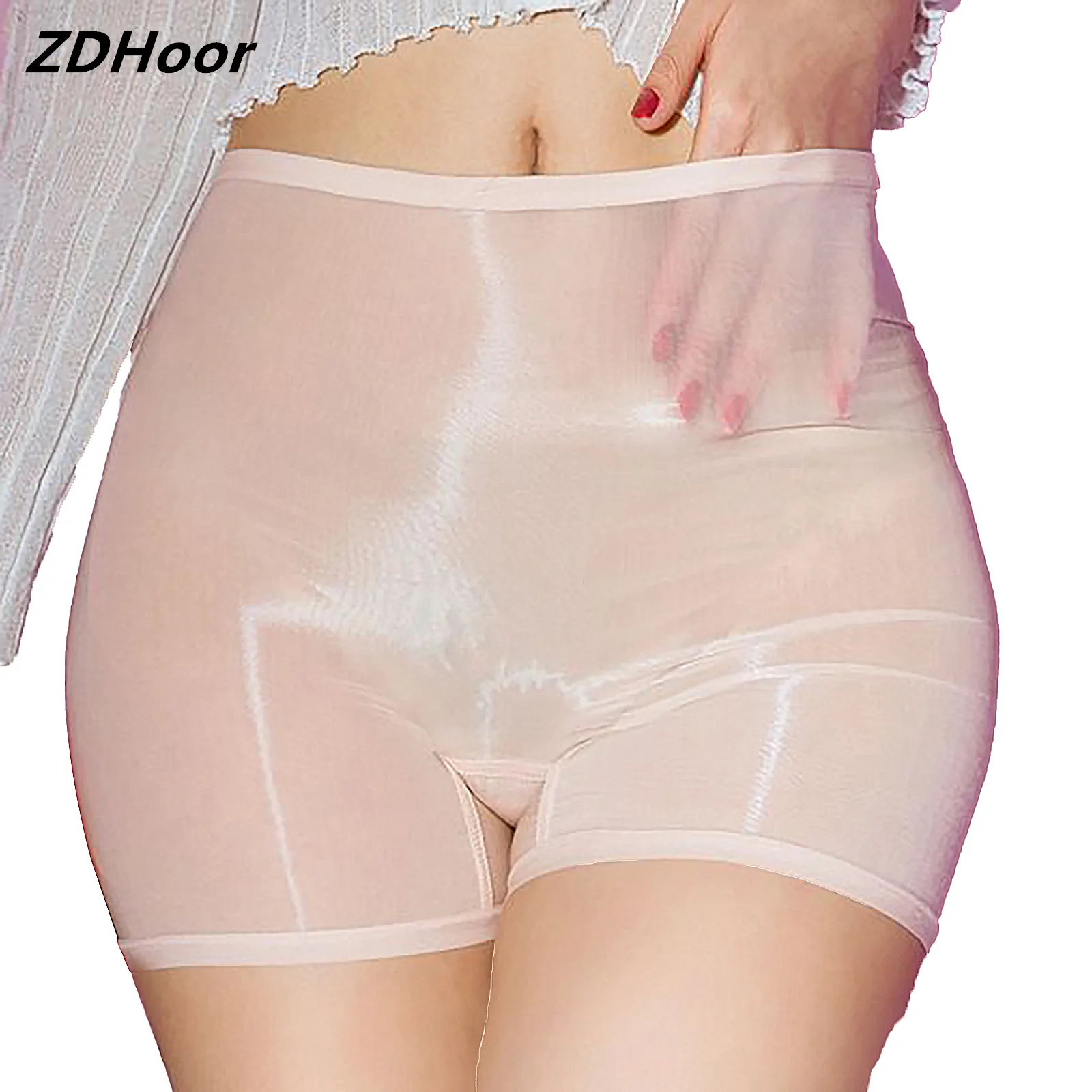 

Womens Stretchy Glossy Low Waist Boyshort Underwear Lingerie Sheer Boxer Briefs