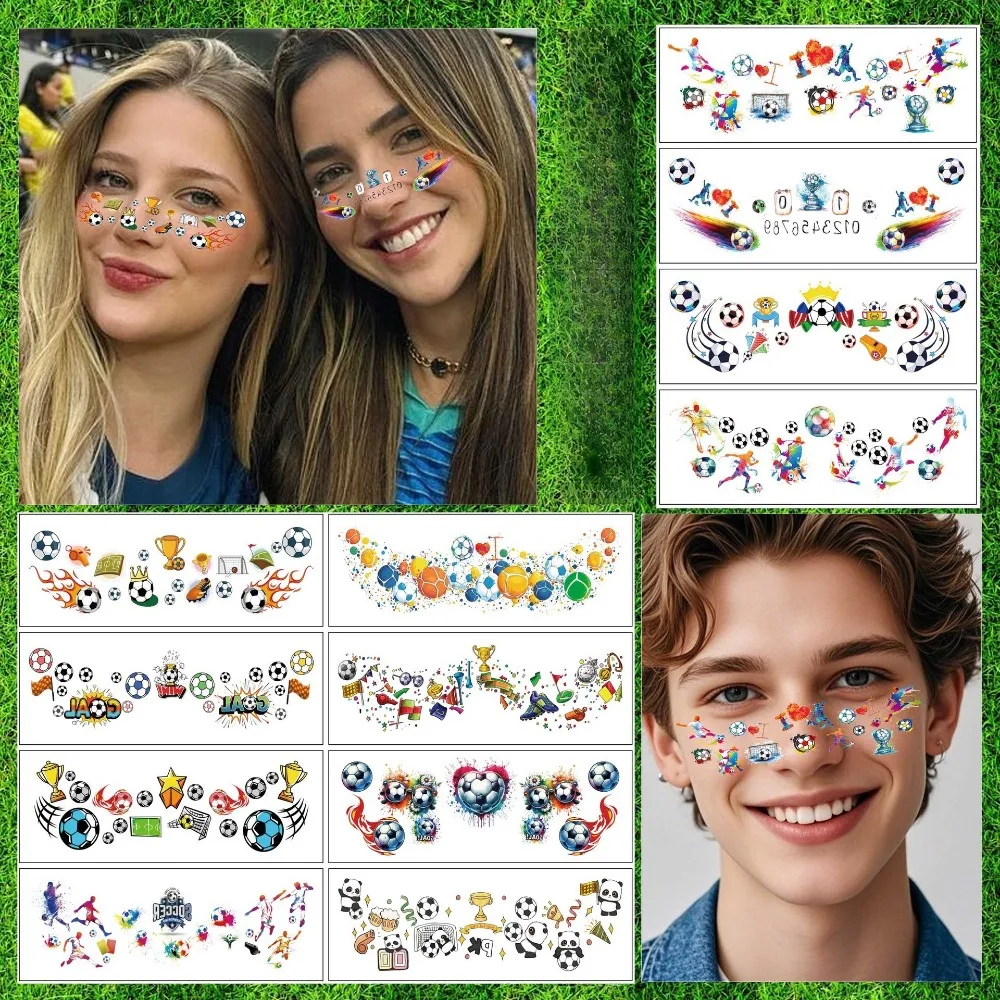 

New 2026 Football Face Sticker Fan Club Sports Event Temporary Facial Tattoo Sticker