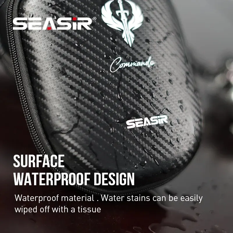 SEASIR Commando Carbon Fiber Pattern Baitcasting Fishing Reel Bag Eva Waterproof Pouch Case Cover