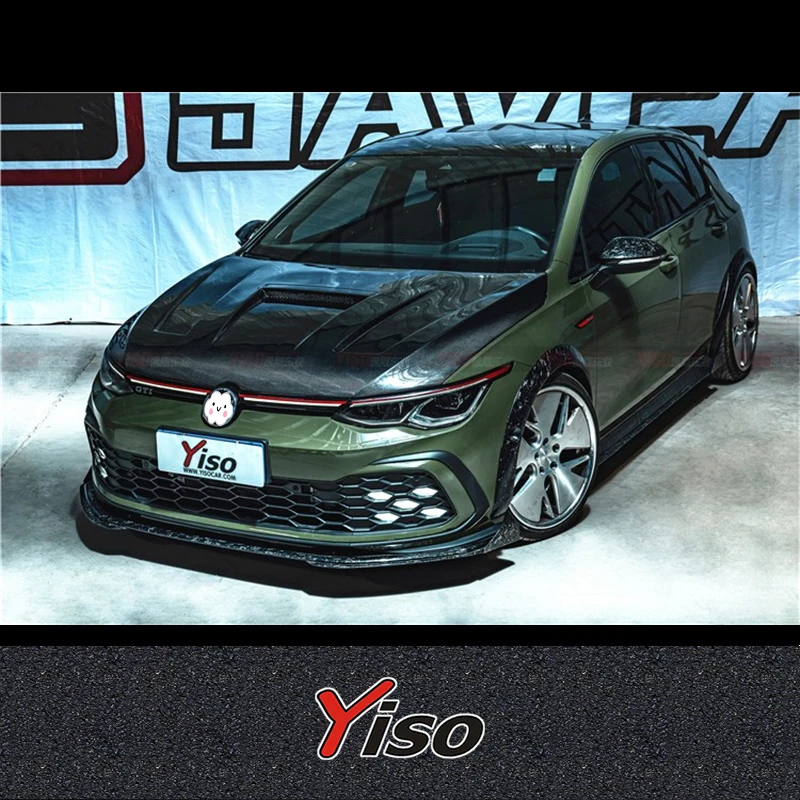 

Аэродинамический обвес для GOLF 8 GTI, модифицированный аэродинамический комплект, карбоновый передний спойлер Yiso для GOLF 8 GTI.