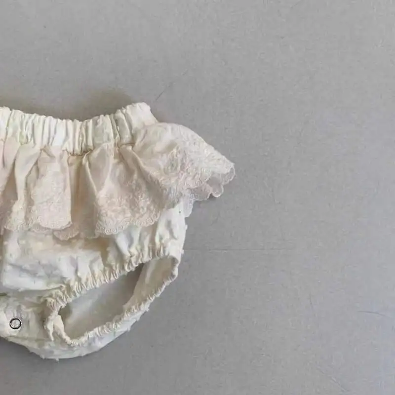 Shorts brodés en dentelle pour enfants, vêtements pour bébés, style coréen, décontracté, simple, à la mode, nouveau, été