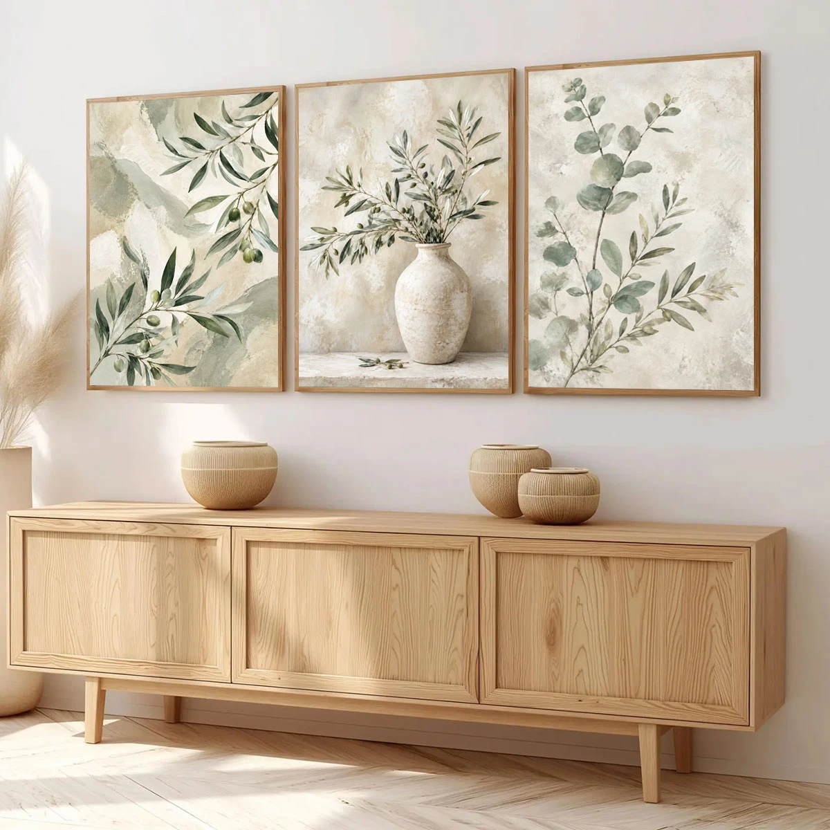 Retro Elegant Olive Tree and Lemon Canvas Poster Mediterranean Vase Wall Art Poster Perfect Gift for Living Room Bedroom Decor
