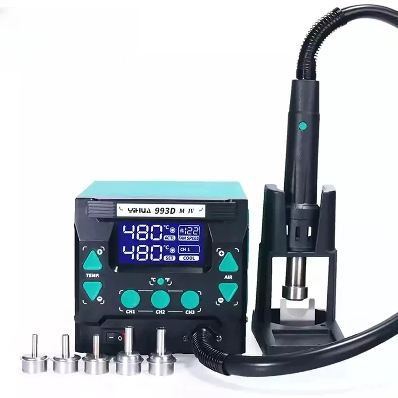 Electronic Repair Welding Equipment, YIHUA993DM-IV One-Key Cold/Hot Air Desoldering Unit for BGA Maintenance