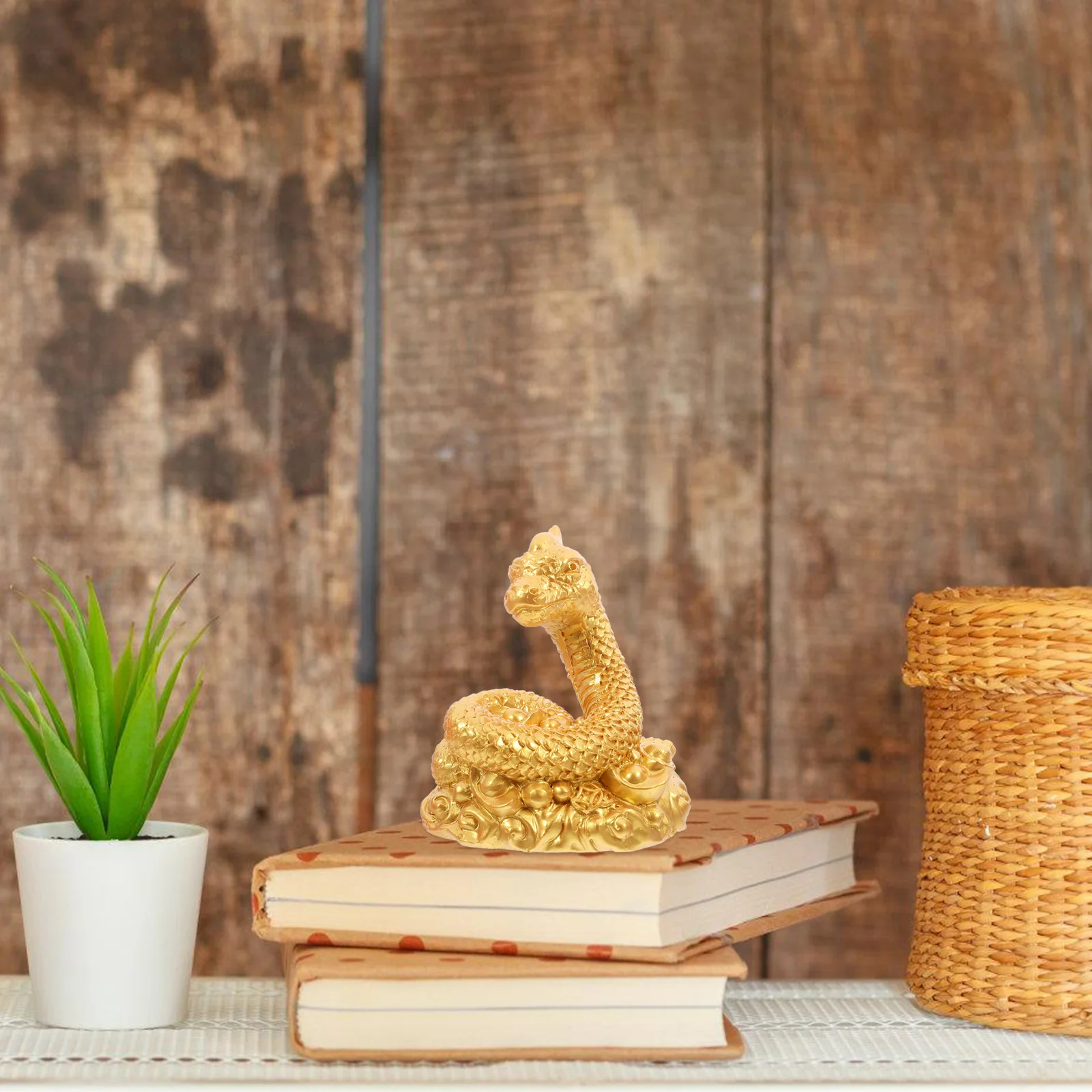 

Yuanbao Snake Chinese Style Resin Craft Decoration Mini Snake Statue For Garden Bonsai Desktop Home Office Decor Kids Gift