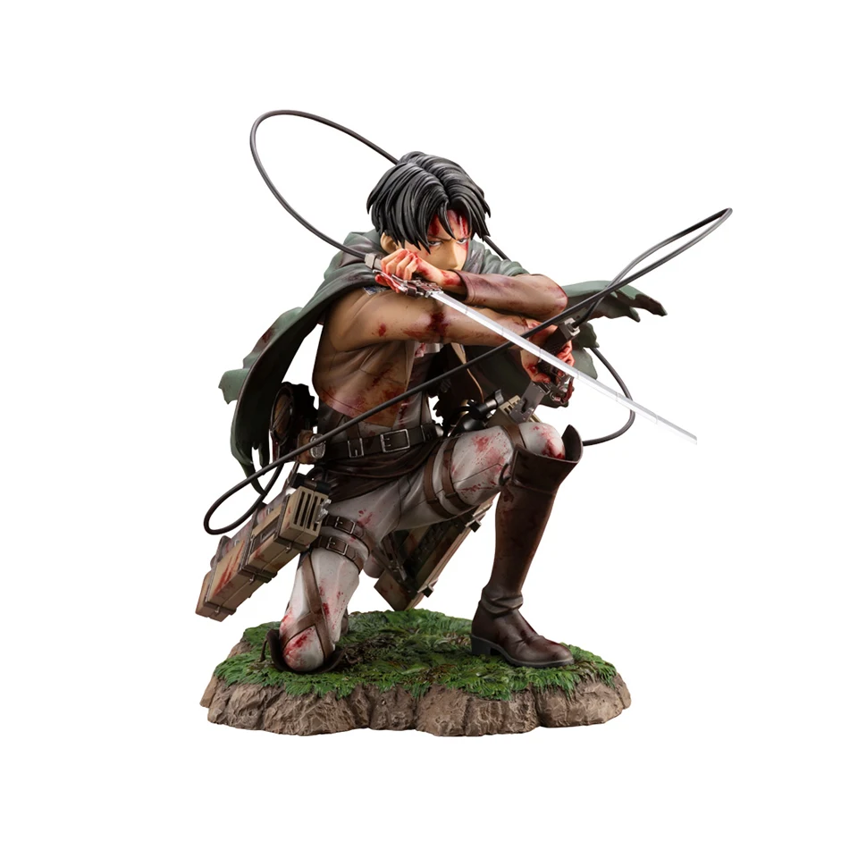 Original Genuine Megahouse ARTFX J  Attack on Titan 17cm Mikasa Ackerman Statue Action Figure Collection Model Kid Toy