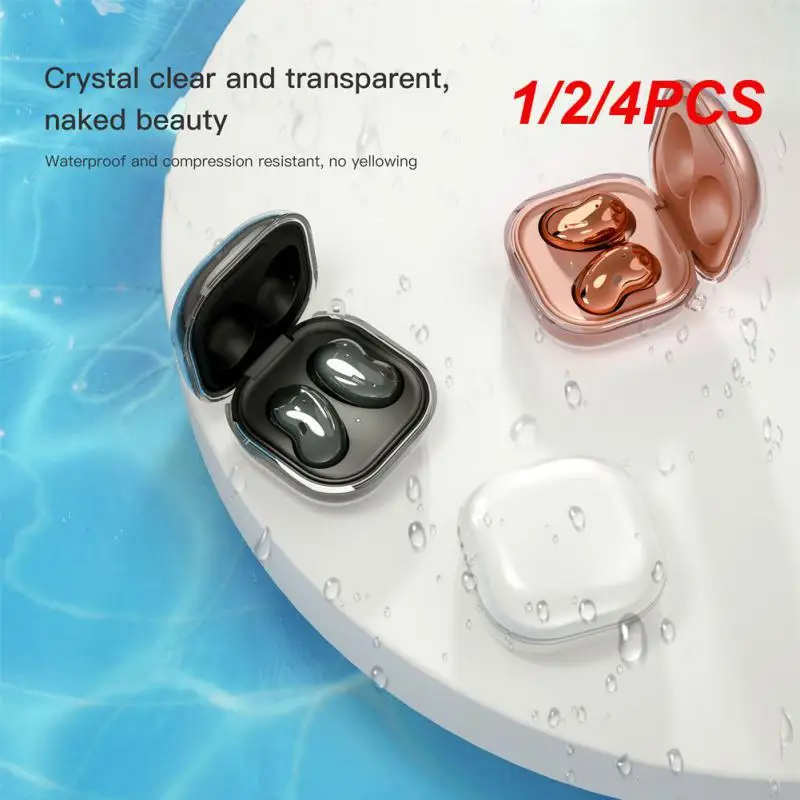 1/2/4PCS Transparent case For Galaxy Buds2 2022 Case TPU Soft Shell Cute with keychain For Buds / Buds 2/Buds