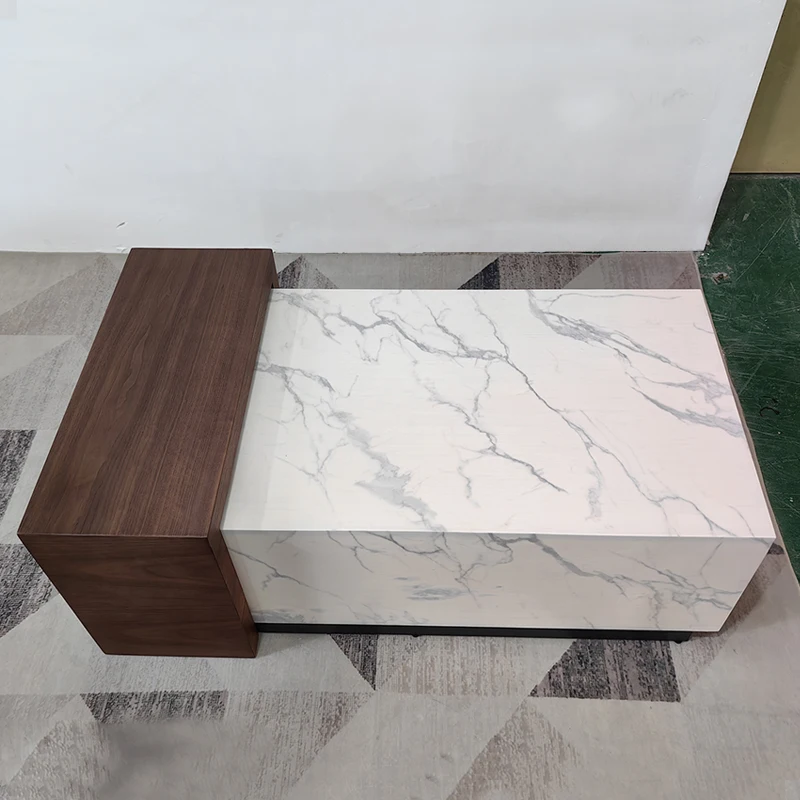 &Modern Nordic Design Coffee Table Living Room Furniture Marble Rock Slab Tea Table for Decorative Plinth