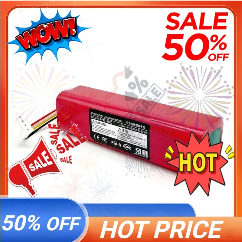 SWZY New 14.4V 5600mAh / 6800mAh Battery INR18650 SUN-INTE-278-4S2P for Trifo MAX-P MAX-S Robot Intelligent Cleaner Battery Pack